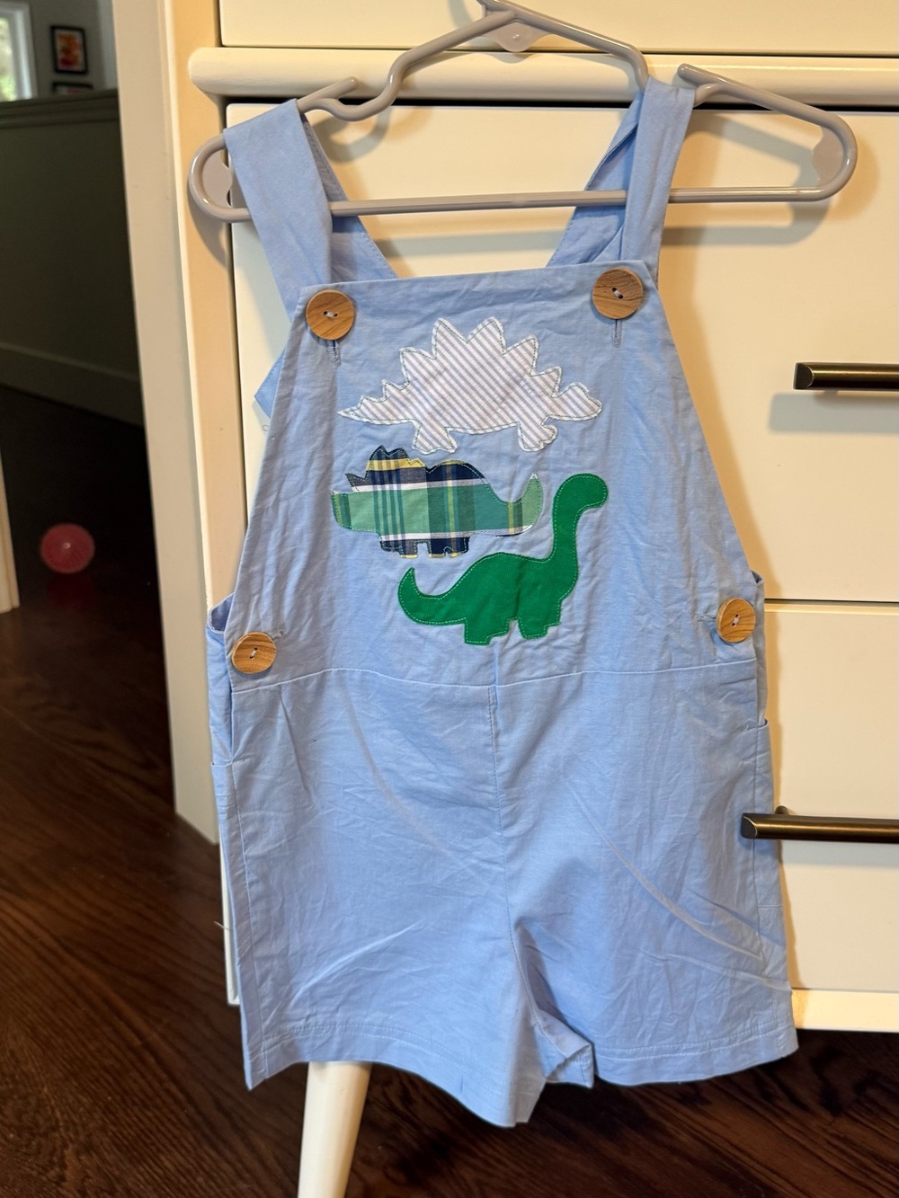 Light Blue Kids Dino Appliqué Harry